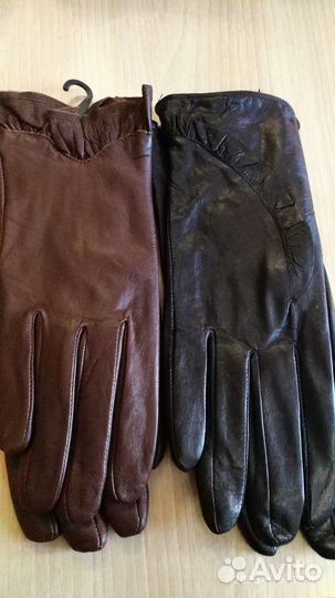 Перчатки кожаные женские