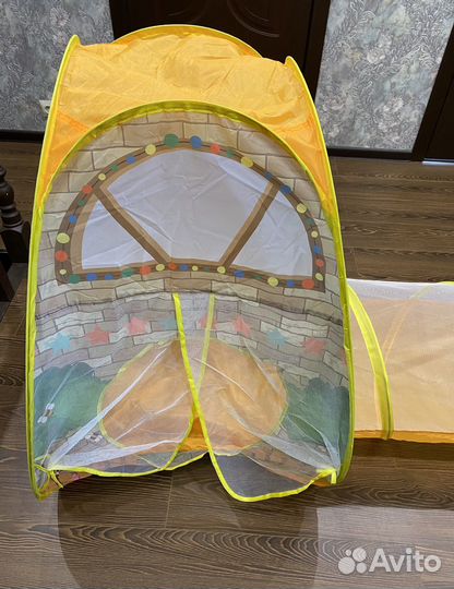 Детский домик палатка тоннель сухой бассейн 2 в 1