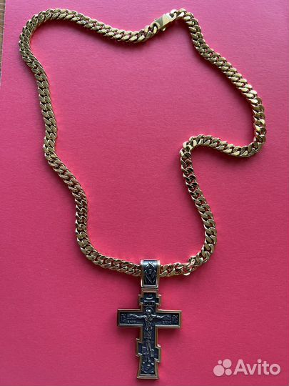 Крест и цепь