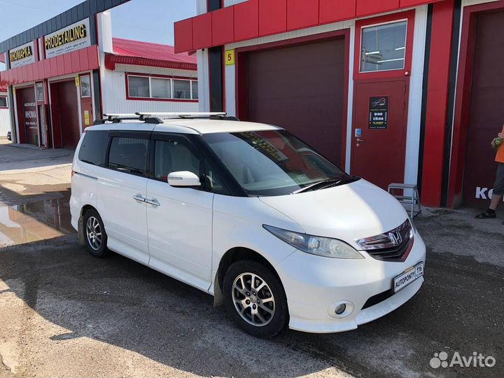 Рейлинги Honda Elysion продольные черные