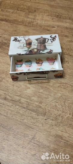 Шкатулка/ ящик для чая, мелочей