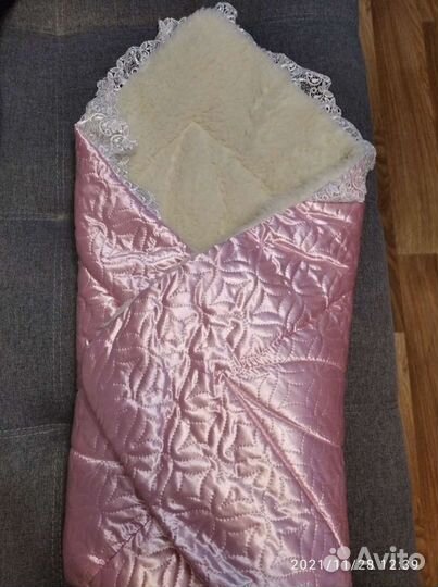 Конверт на выписку для девочки осень зима