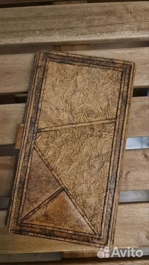 Визитница натуральная кожа за шоколадку