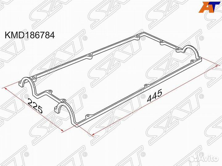 Прокладка MD186784 клапанной крышки MMC 4G63 dohc 91