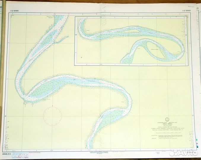 Навигационная карта. Река Пёша. Баренцево море