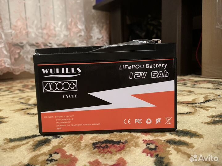 Аккумулятор lifepo4 12v 6a