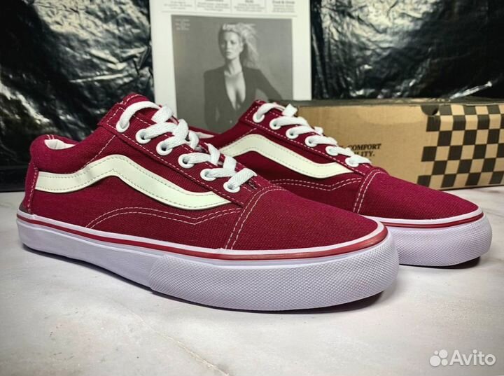 Кеды мужские vans красные