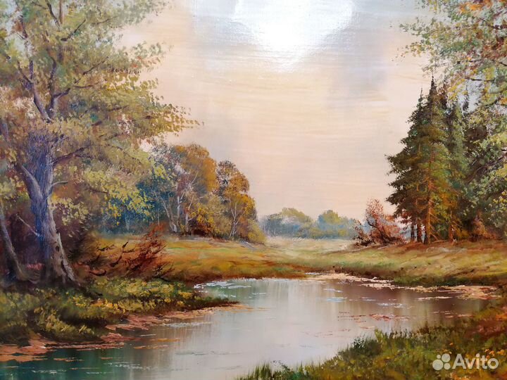 Картина. Потрясающий осенний пейзаж. Германия 70г