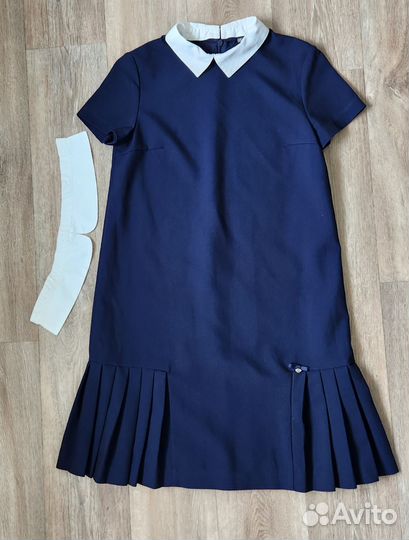 Платье школьное р.164,р.128 Gulliver т.синее