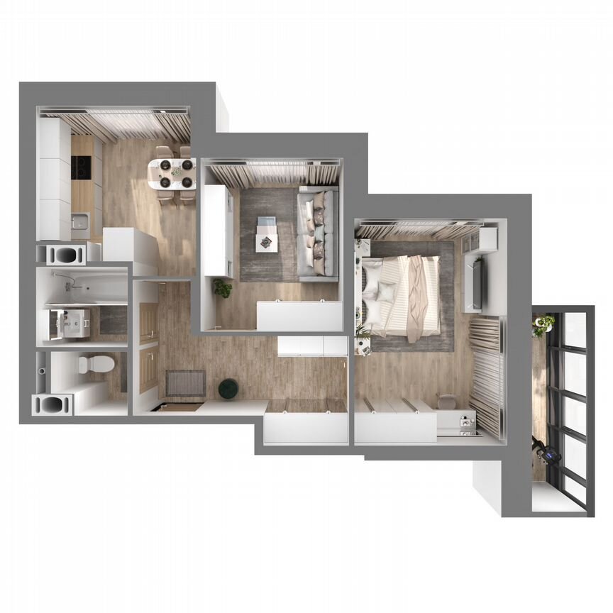 2-к. квартира, 45,4 м², 25/27 эт.