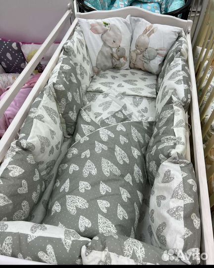 Бортики в детскую кроватку бу