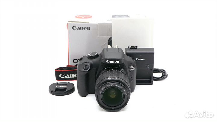 Canon EOS 4000D kit в упаковке (пробег 3680 кадров