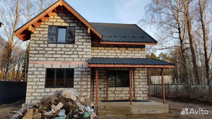 Построим дом, возведем коробку дома, крышу