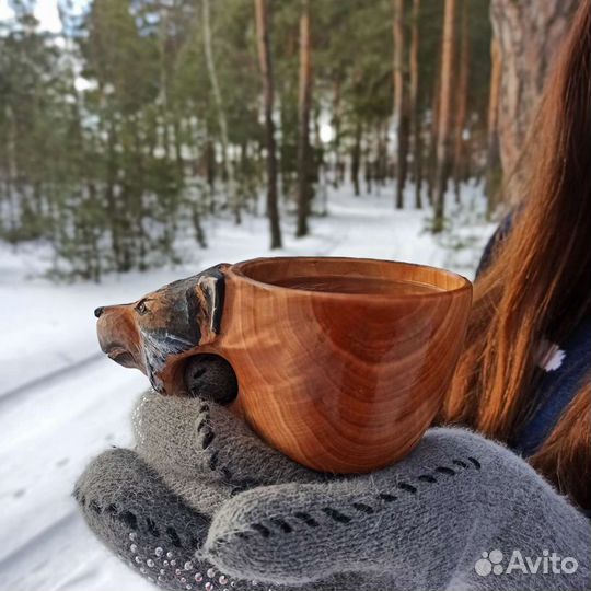 Кукса кружка скандинавская из березового капа