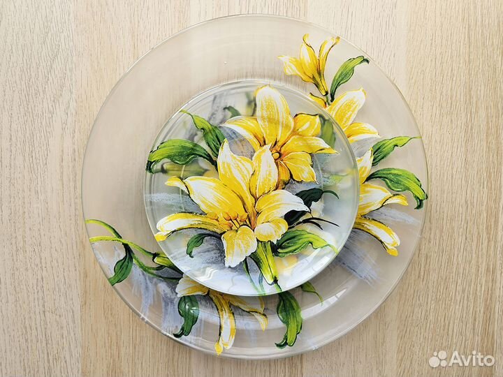 Набор тарелок 7 предметов стекло