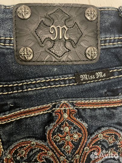 Джинсы Miss me со стразами и топ ч/б Express