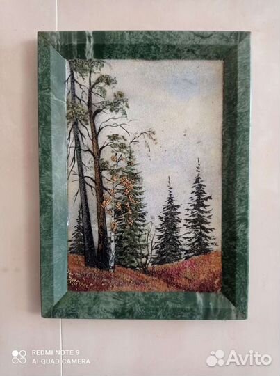 Картины из полудрагоценного камня и др