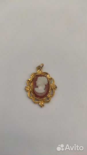 Подвес винтажный металл камея 1960-1980-е гг. №68