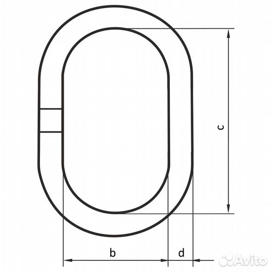 Звено овальное, тип ов1 2,5 т