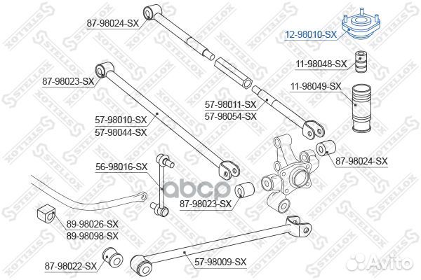 12-98010-SX опора амортизатора заднего Toyota