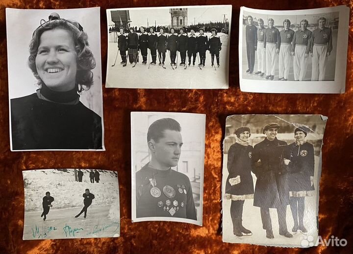 Лот фотографий фигуристов и хоккеистов