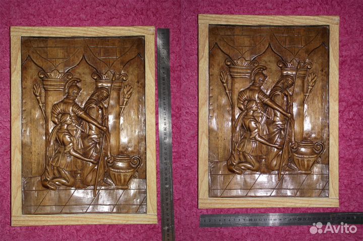 Резная картина из дерева 