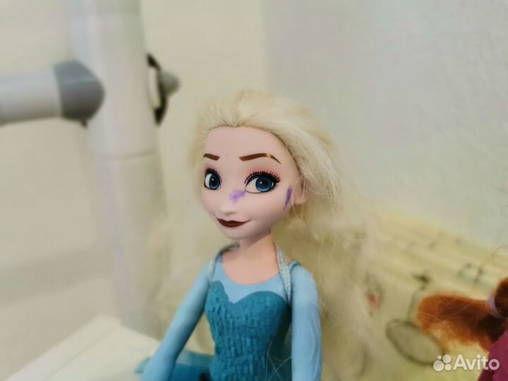 Куклы пакетом 3шт Эльза, Анна и кукла для причесок