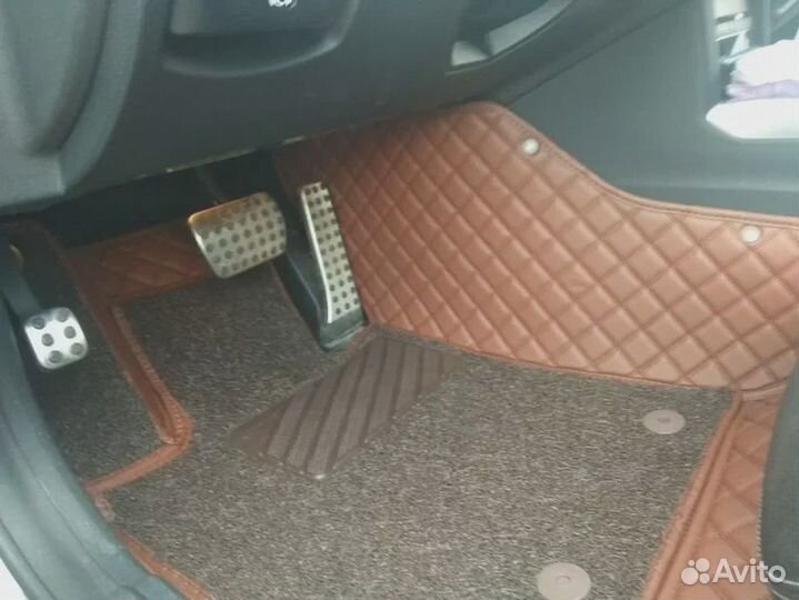 3Д коврики из экокожи с бортами в салон авто