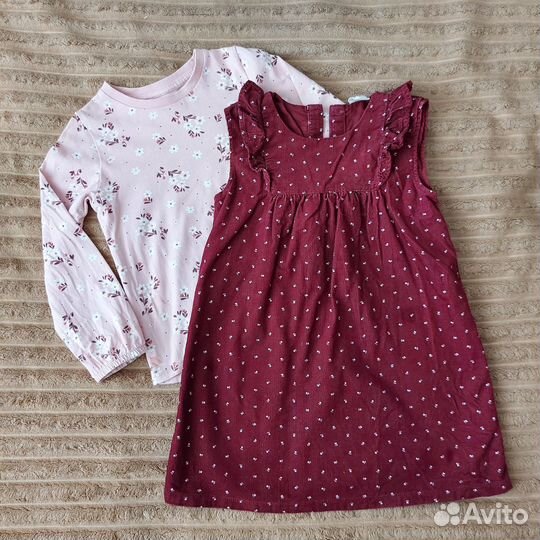 Одежда 3 пакетом для девочки 98 104 12 предметов