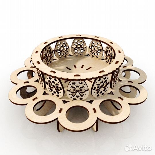 Пасхальная подставка под 12 яиц и кулич