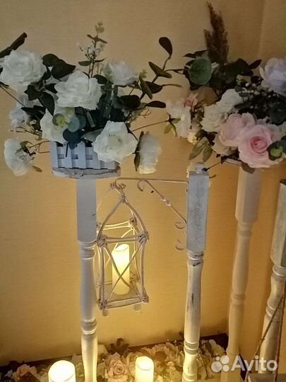Стойки свадебные для фонарей