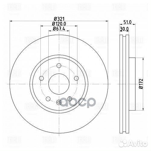 Диск тормозной opel insignia 08/saab 9-5 10- R