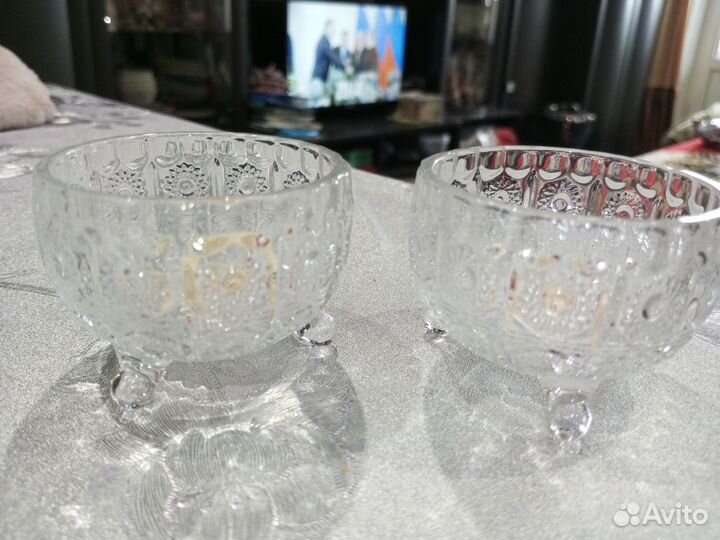 Сухарница/икорница/джемница хрусталь