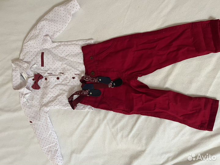 Костюм с бабочкой и подтяжками на мальчика