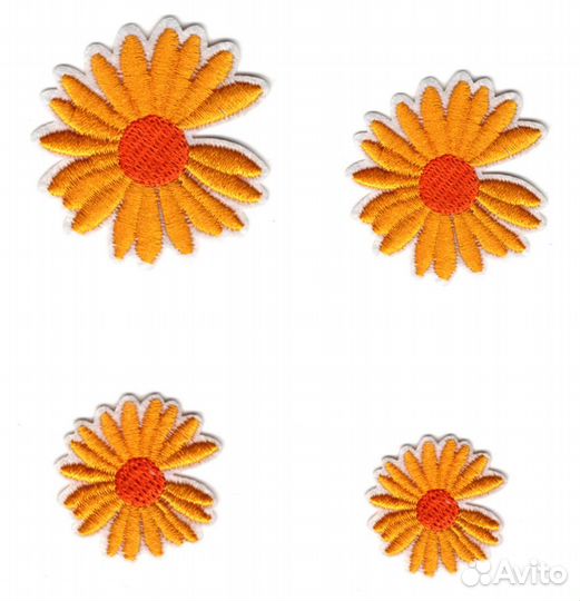 Нашивка на одежду маргаритки заплатка термонашивки