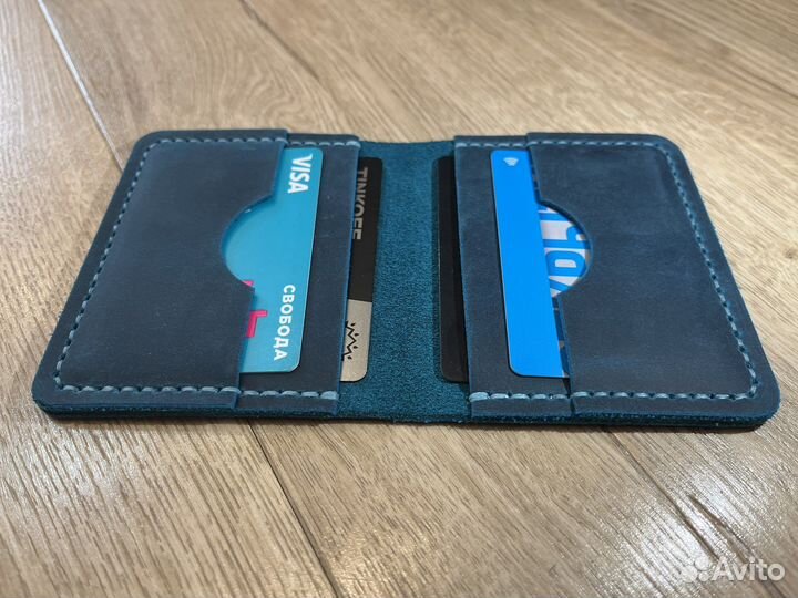 Картхолдер ручной работы из кожи Crazy Horze