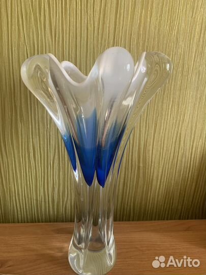 Ваза синее стекло СССР