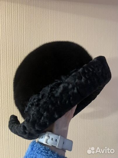 Шляпа норковая с каракулем