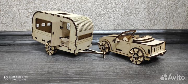 Машинка с прицепом