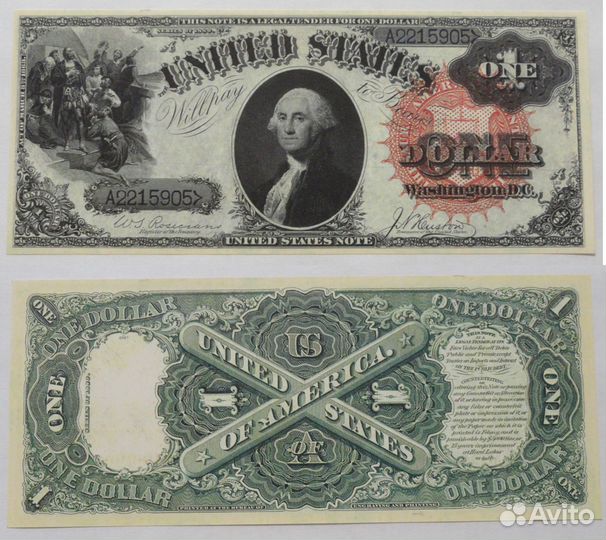 США от 1 до 100 долларов 1891 (9 копий)