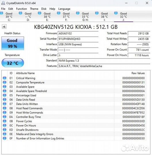 Ssd m2 512gb Kioxia