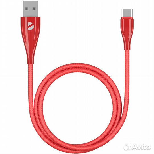 Кабель USB2.0 -Type C 1m красный Deppa #306181
