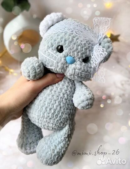 Вязаные игрушки кошечка Ми