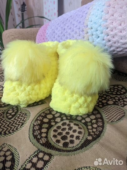 Тапочки домашние с помпоном