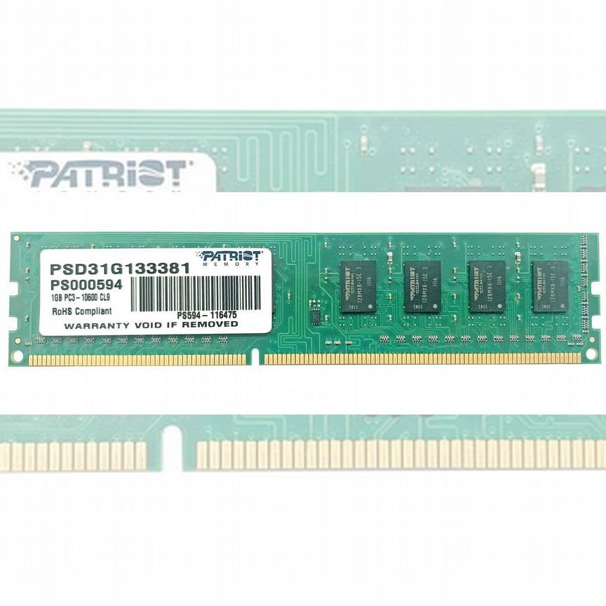 [PSD31G133381] Оперативная Память Patriot Ddr3 1gb Psd31g133381