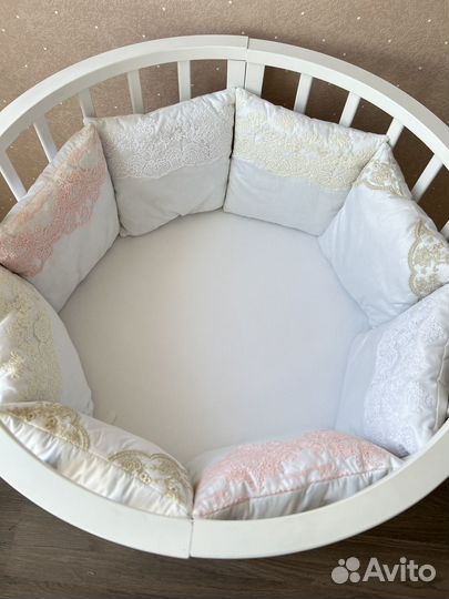 Бортики в детскую кроватку, одеяло, конверт, кокон