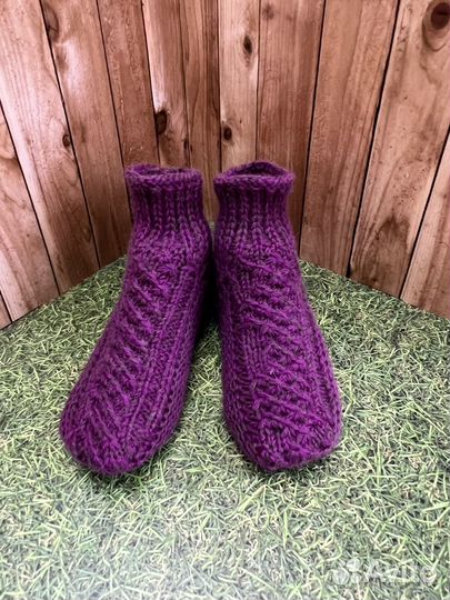 Вязаные тапочки