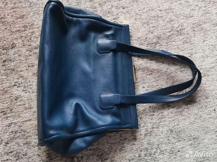 Сумка натуральная кожа синяя Саrlo Pazolini