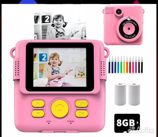 Детский фотоаппарат с моментальной печатью