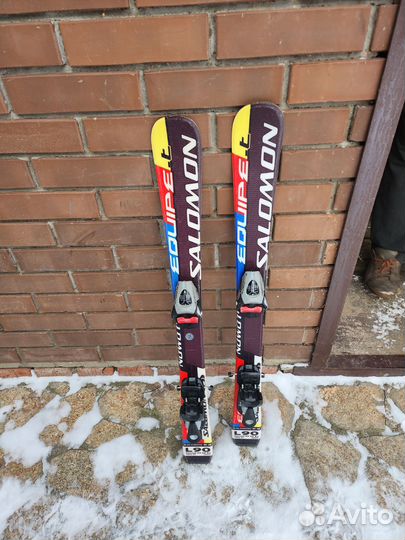 Горные лыжи детские 90, ботинки 20.5 плюс шлем